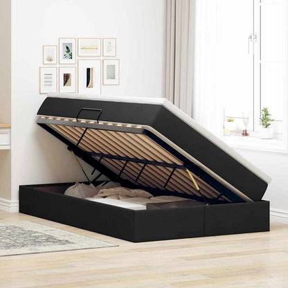 Letto con contenitore e materasso Nero 120 x 200 cm Poliestere | homemem39