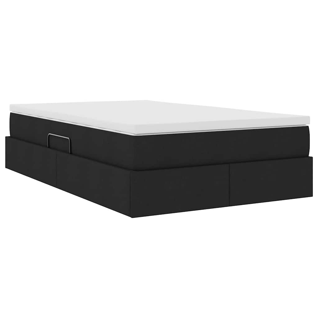 Letto con contenitore e materasso Nero 120 x 200 cm Poliestere | homemem39
