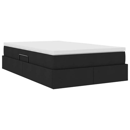 Letto con contenitore e materasso Nero 120 x 200 cm Poliestere | homemem39