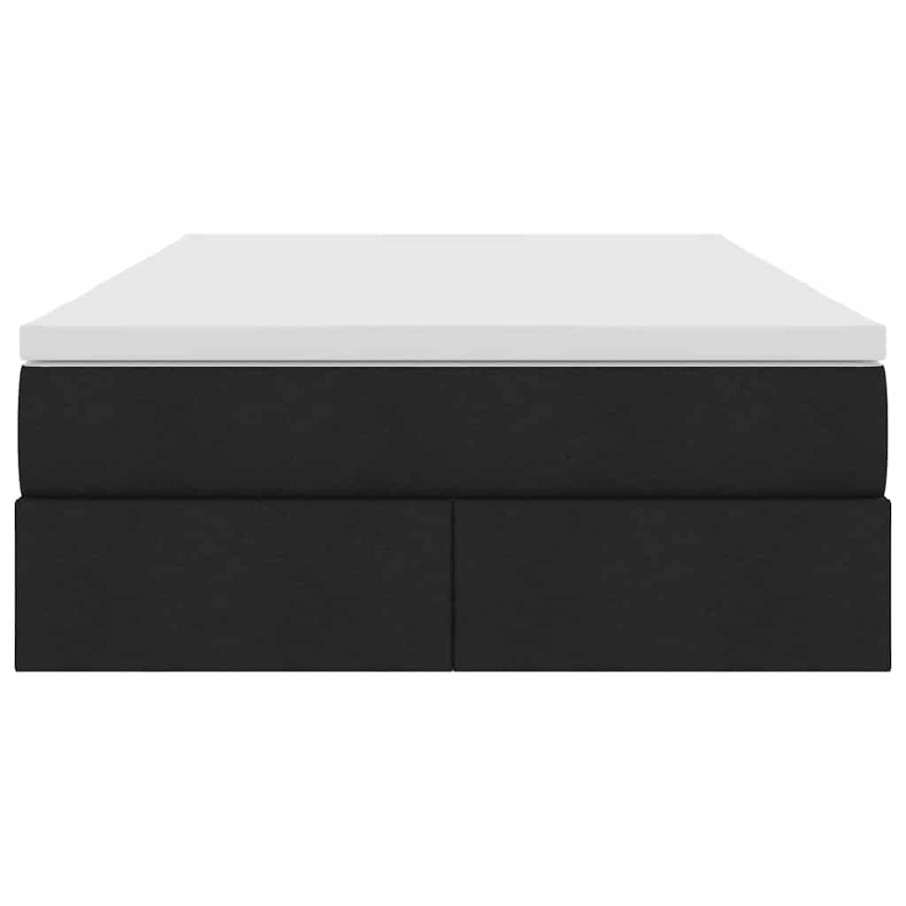 Letto con contenitore e materasso Nero 120 x 200 cm Poliestere | homemem39
