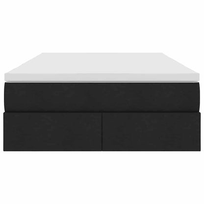 Letto con contenitore e materasso Nero 120 x 200 cm Poliestere | homemem39