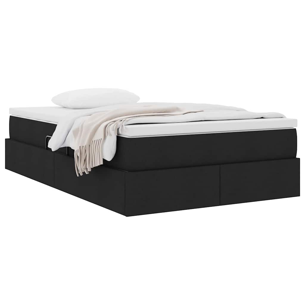 Letto con contenitore e materasso Nero 120 x 200 cm Poliestere | homemem39