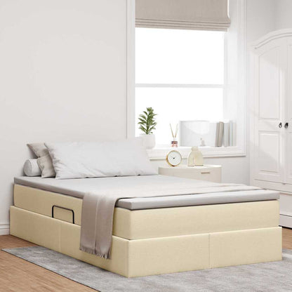 Letto con contenitore e materasso Crema 120 x 200 cm Poliestere | homemem39