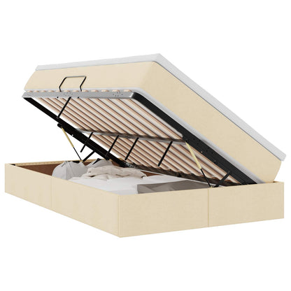 Letto con contenitore e materasso Crema 120 x 200 cm Poliestere | homemem39