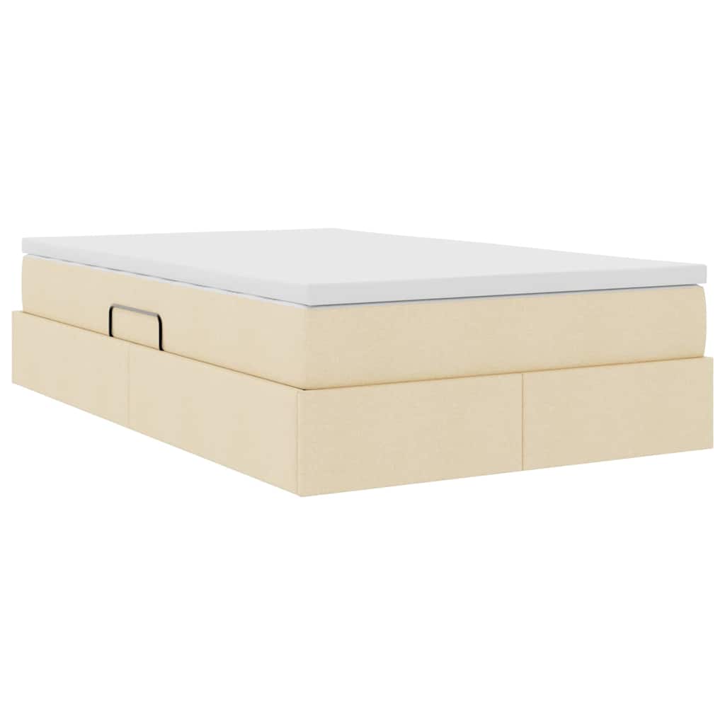 Letto con contenitore e materasso Crema 120 x 200 cm Poliestere | homemem39
