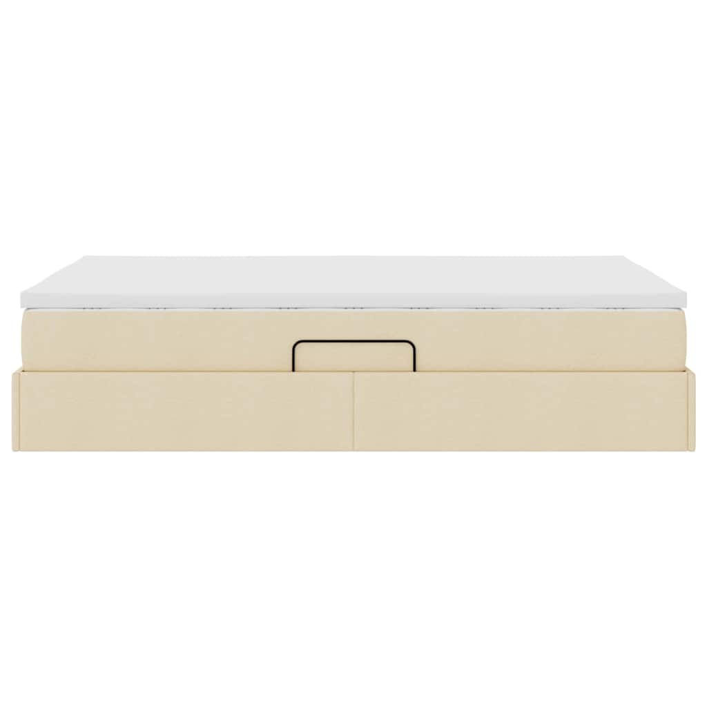 Letto con contenitore e materasso Crema 120 x 200 cm Poliestere | homemem39