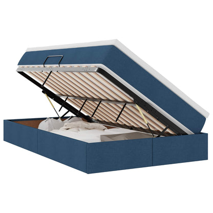 Letto con contenitore e materasso Blu 120 x 200 cm Poliestere | homemem39
