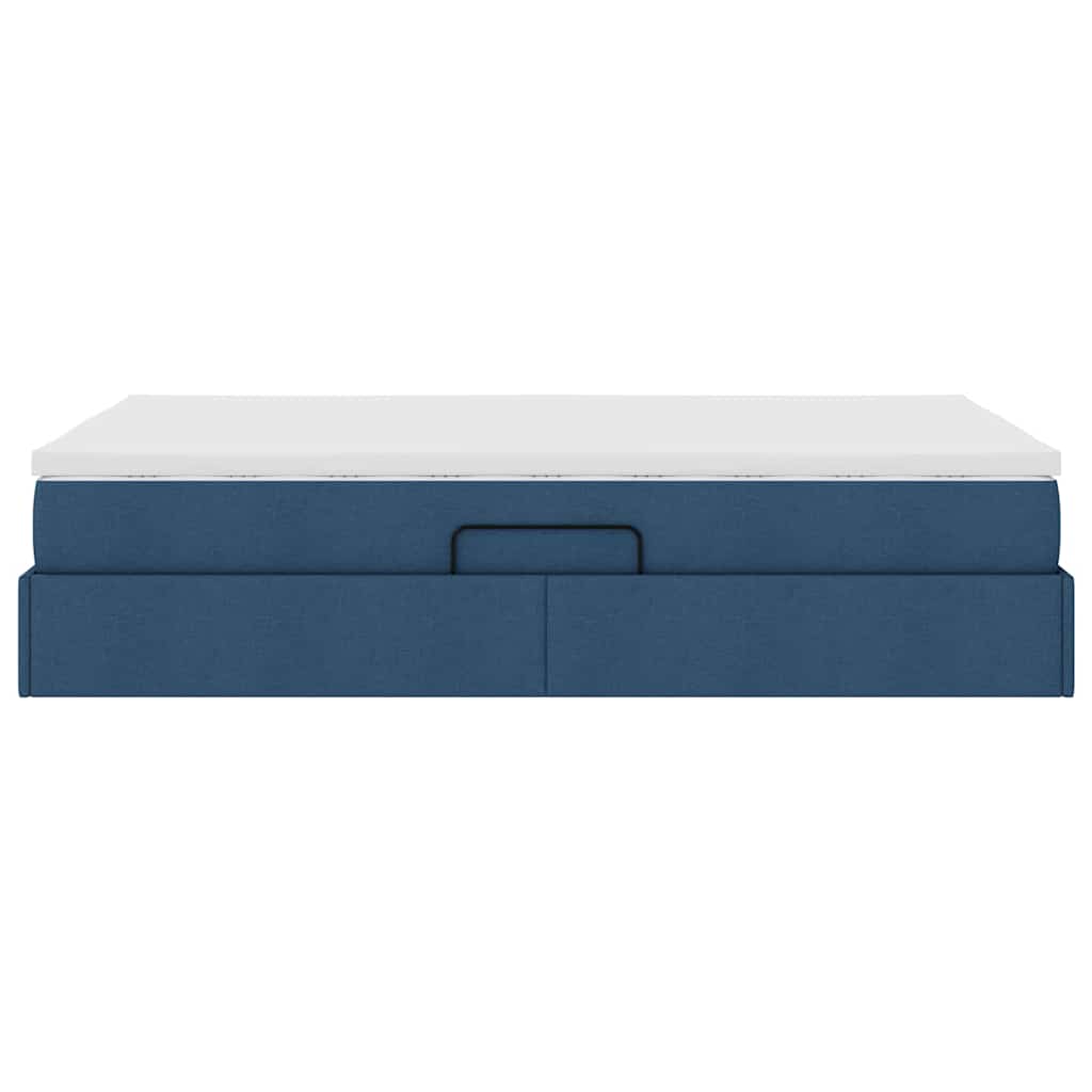 Letto con contenitore e materasso Blu 120 x 200 cm Poliestere | homemem39