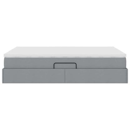 Letto con contenitore e materasso Grigio chiaro 140 x 190 cm | homemem39