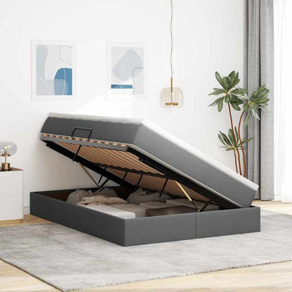 Letto con contenitore e materasso Grigio scuro 140 x 190 cm | homemem39
