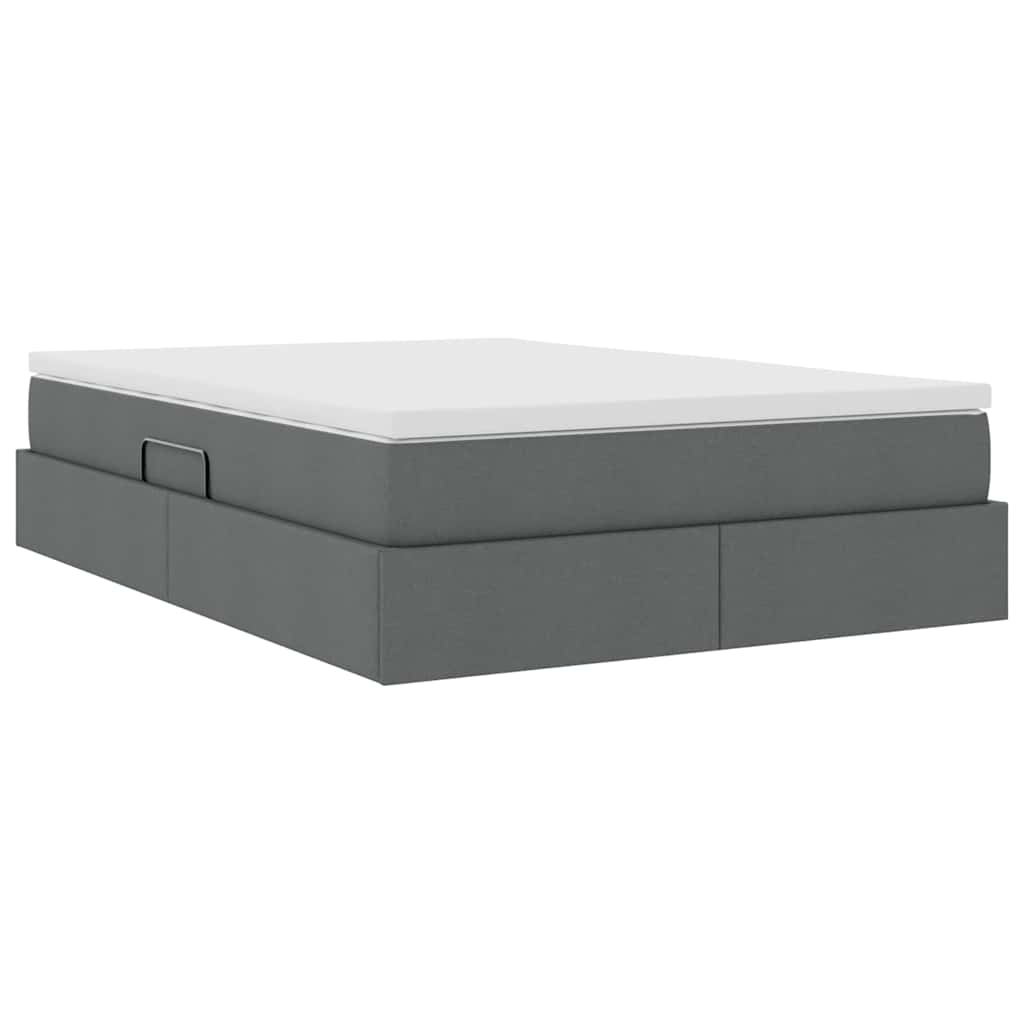 Letto con contenitore e materasso Grigio scuro 140 x 190 cm | homemem39