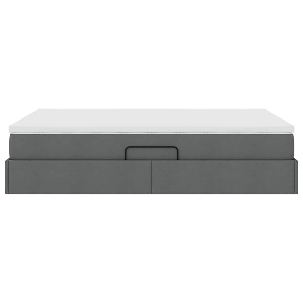 Letto con contenitore e materasso Grigio scuro 140 x 190 cm | homemem39