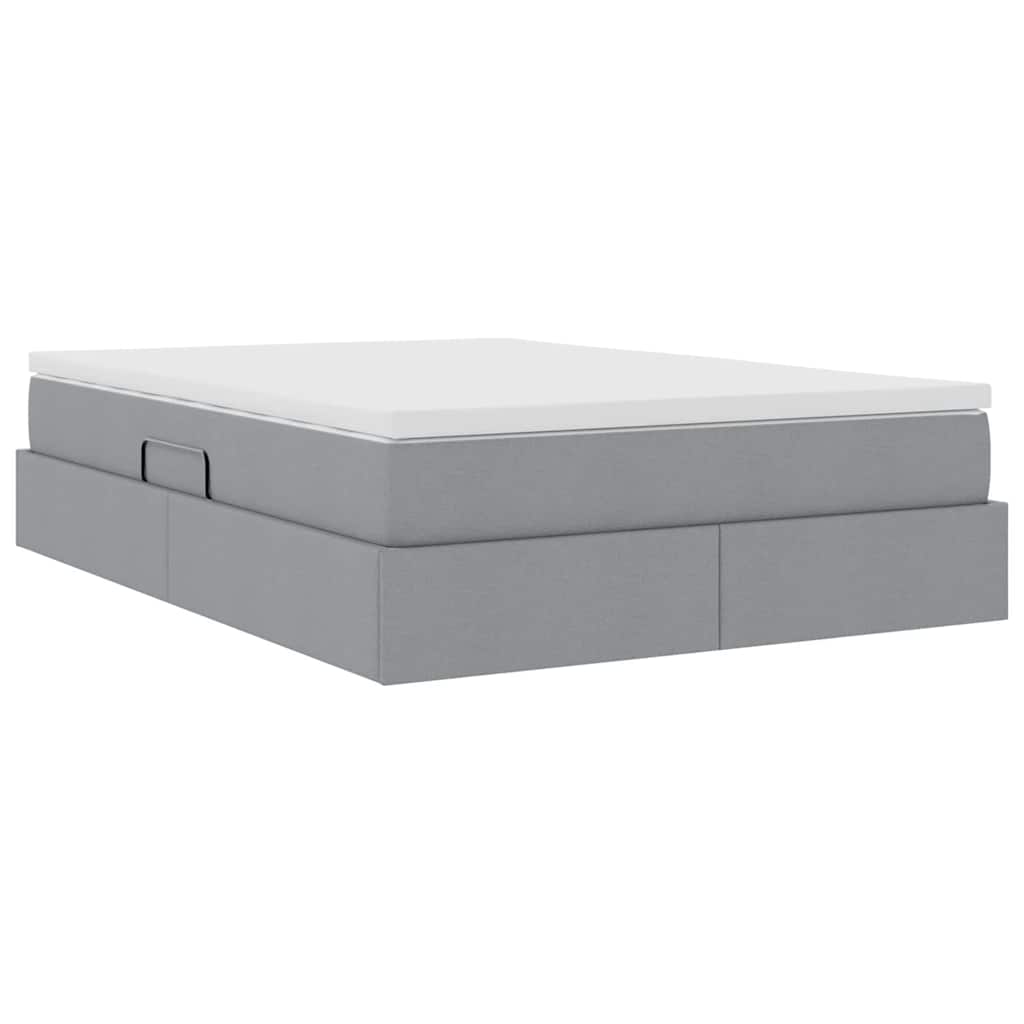 Letto con contenitore e materasso Grigio chiaro 140 x 200 cm | homemem39