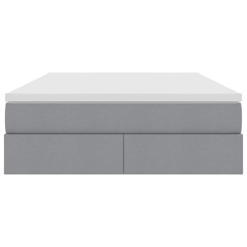Letto con contenitore e materasso Grigio chiaro 140 x 200 cm | homemem39