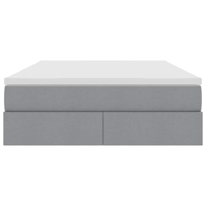 Letto con contenitore e materasso Grigio chiaro 140 x 200 cm | homemem39