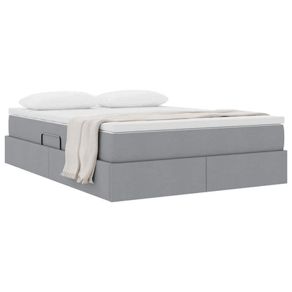 Letto con contenitore e materasso Grigio chiaro 140 x 200 cm | homemem39