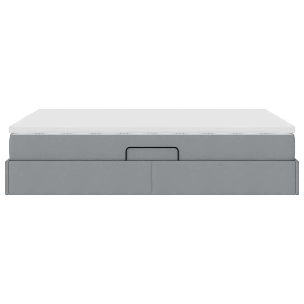 Letto con contenitore e materasso Grigio chiaro 140 x 200 cm | homemem39