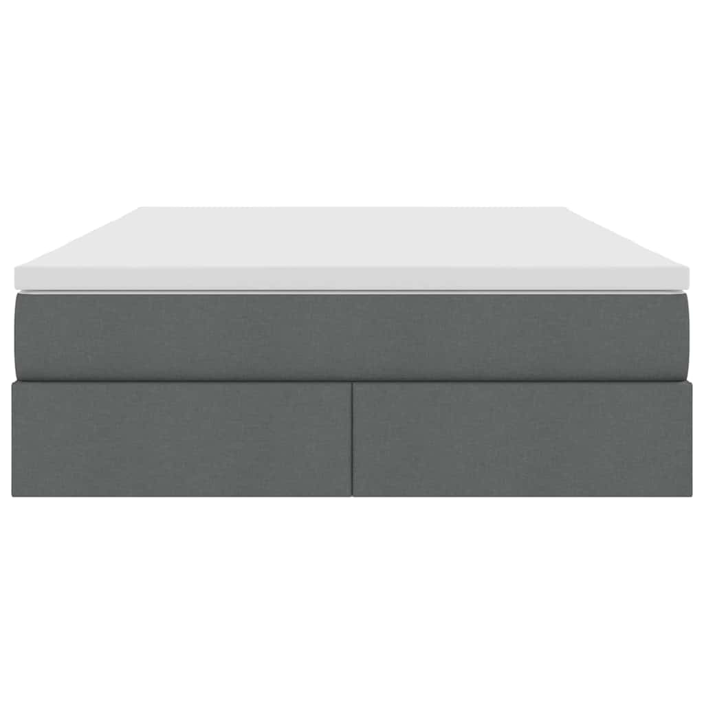 Letto con contenitore e materasso Grigio scuro 140 x 200 cm | homemem39