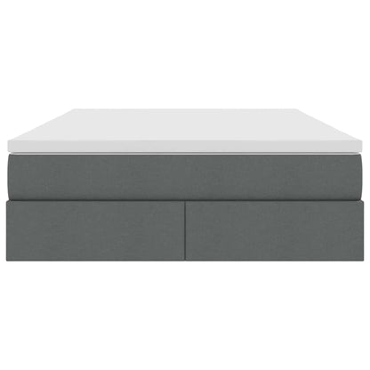 Letto con contenitore e materasso Grigio scuro 140 x 200 cm | homemem39