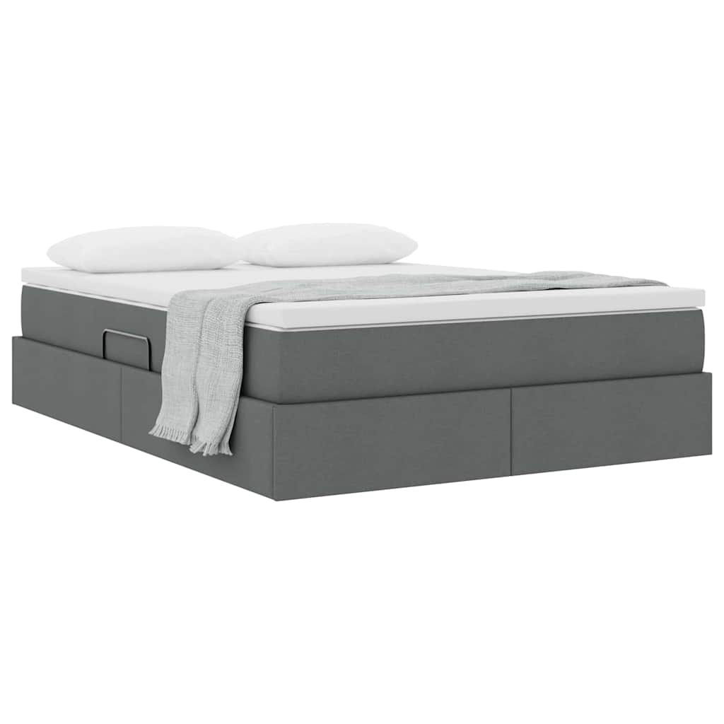 Letto con contenitore e materasso Grigio scuro 140 x 200 cm | homemem39