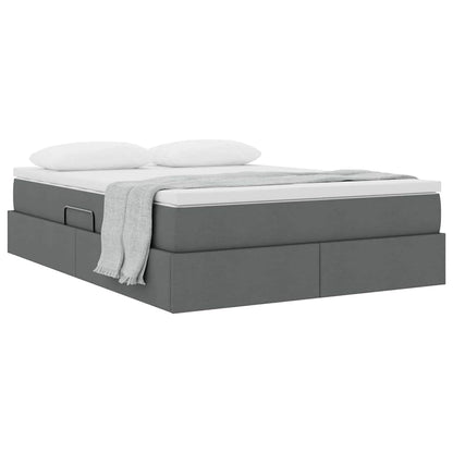Letto con contenitore e materasso Grigio scuro 140 x 200 cm | homemem39