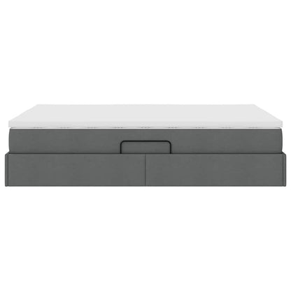 Letto con contenitore e materasso Grigio scuro 140 x 200 cm | homemem39