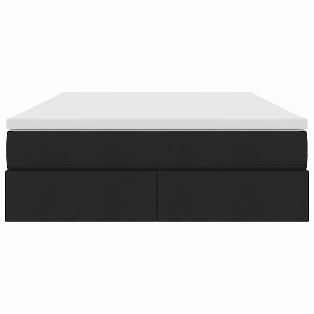 Letto con contenitore e materasso Nero 140 x 200 cm Poliestere | homemem39