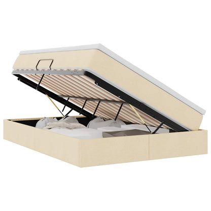 Letto con contenitore e materasso Crema 140 x 200 cm Poliestere | homemem39