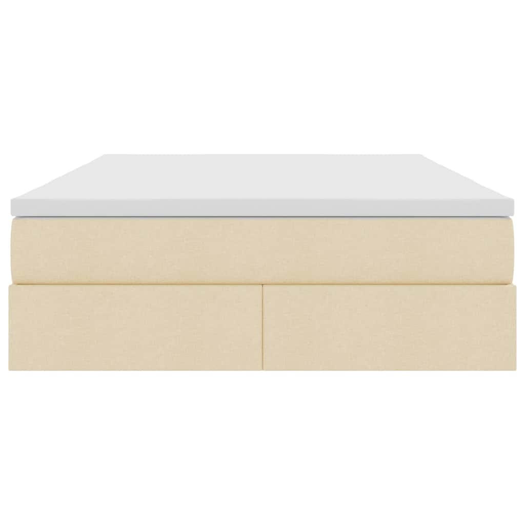 Letto con contenitore e materasso Crema 140 x 200 cm Poliestere | homemem39