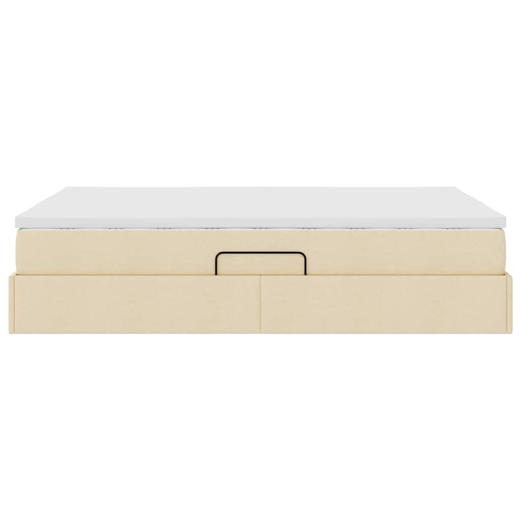 Letto con contenitore e materasso Crema 140 x 200 cm Poliestere | homemem39