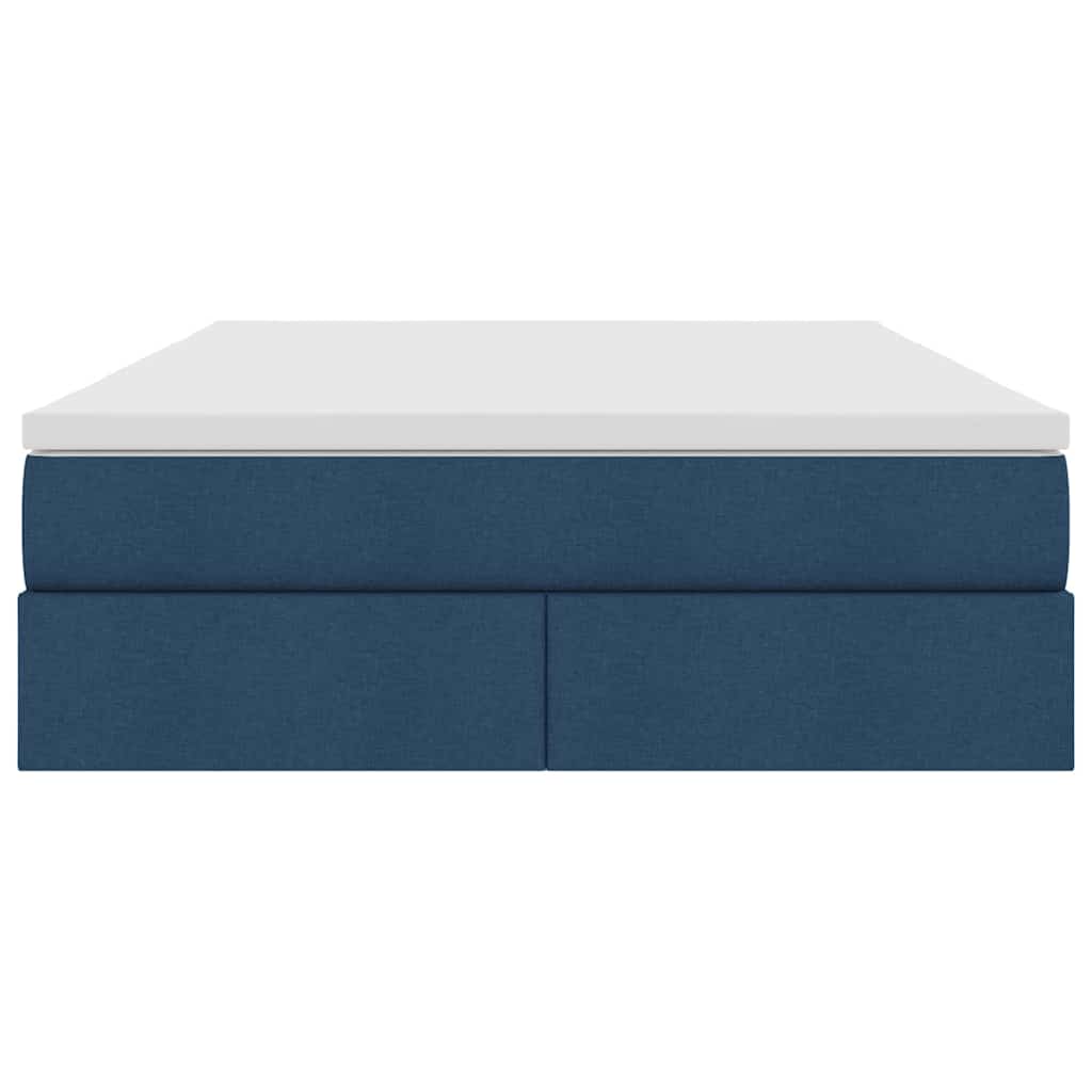 Letto con contenitore e materasso Blu 140 x 200 cm Poliestere | homemem39