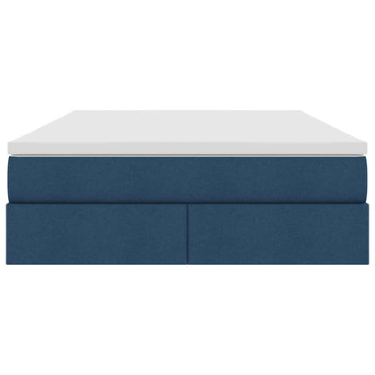 Letto con contenitore e materasso Blu 140 x 200 cm Poliestere | homemem39