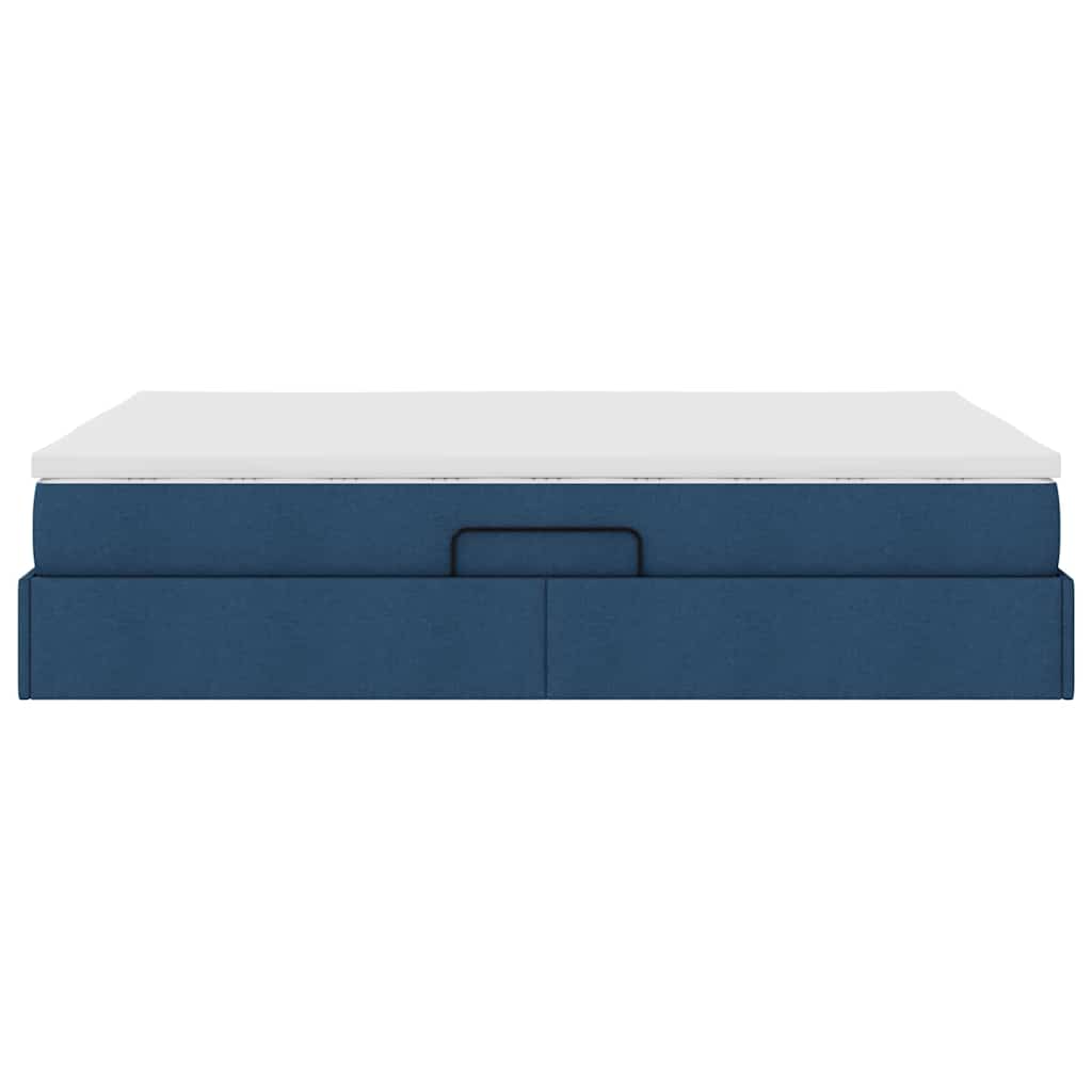 Letto con contenitore e materasso Blu 140 x 200 cm Poliestere | homemem39