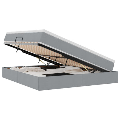 Letto con contenitore e materasso Grigio chiaro 160 x 200 cm | homemem39