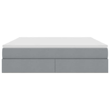Letto con contenitore e materasso Grigio chiaro 160 x 200 cm | homemem39