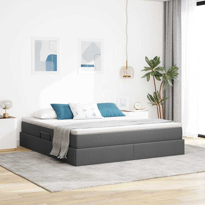 Letto con contenitore e materasso Grigio scuro 160 x 200 cm | homemem39