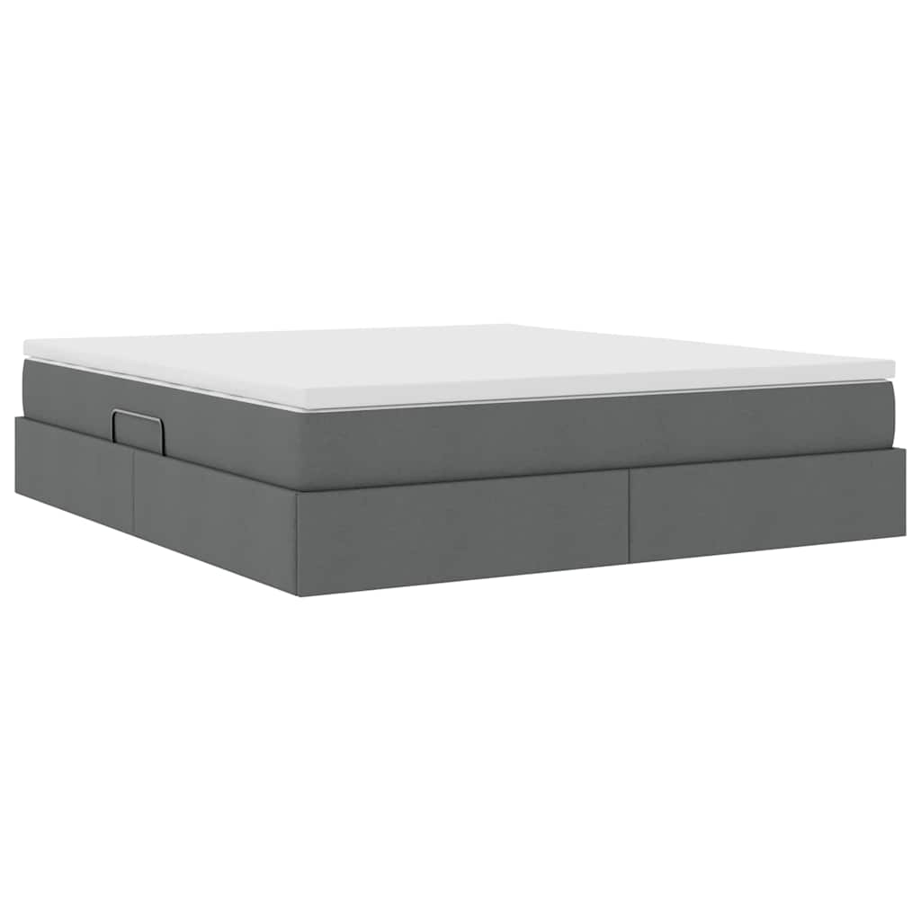 Letto con contenitore e materasso Grigio scuro 160 x 200 cm | homemem39