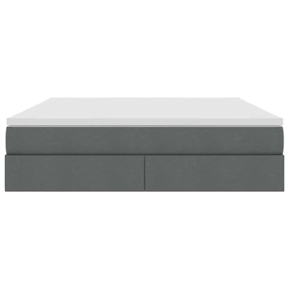 Letto con contenitore e materasso Grigio scuro 160 x 200 cm | homemem39