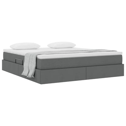 Letto con contenitore e materasso Grigio scuro 160 x 200 cm | homemem39
