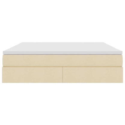 Letto con contenitore e materasso Crema 160 x 200 cm Poliestere | homemem39