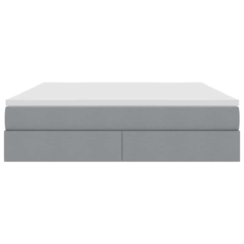 Letto con contenitore e materasso Grigio chiaro 180 x 200 cm | homemem39