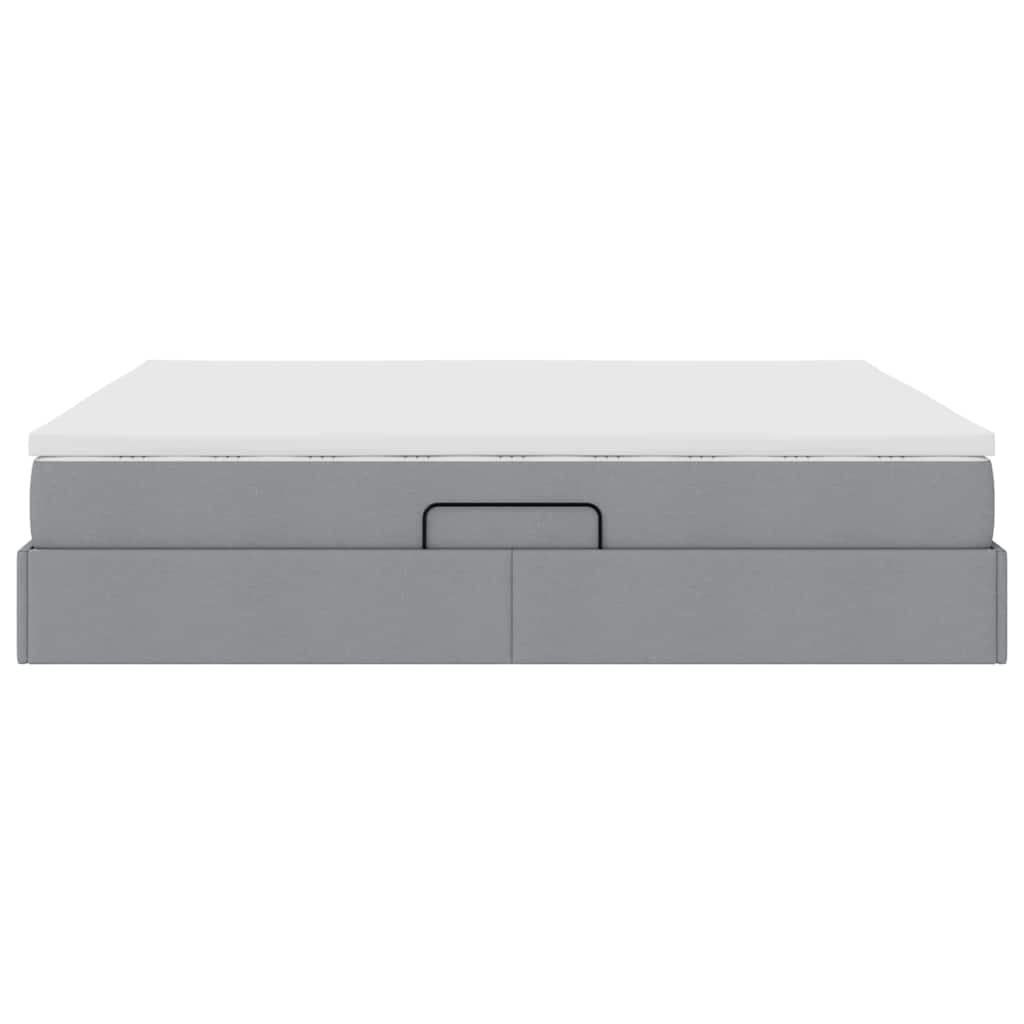 Letto con contenitore e materasso Grigio chiaro 180 x 200 cm | homemem39