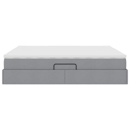 Letto con contenitore e materasso Grigio chiaro 180 x 200 cm | homemem39