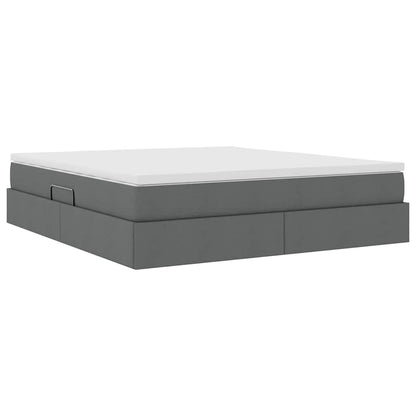 Letto con contenitore e materasso Grigio scuro 180 x 200 cm | homemem39