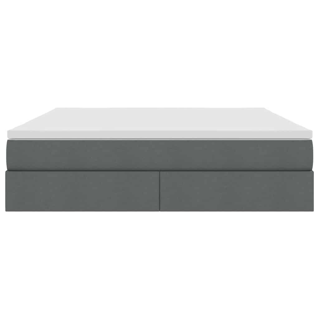 Letto con contenitore e materasso Grigio scuro 180 x 200 cm | homemem39