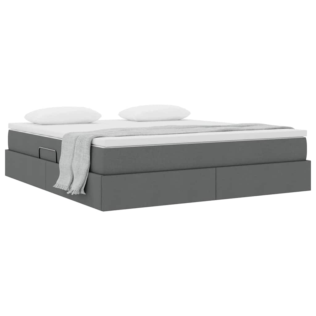 Letto con contenitore e materasso Grigio scuro 180 x 200 cm | homemem39