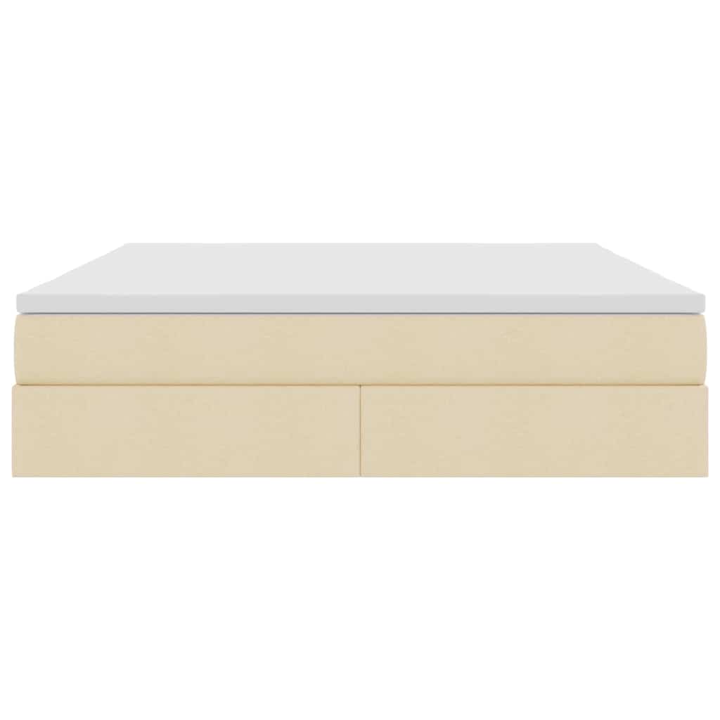 Letto con contenitore e materasso Crema 180 x 200 cm Poliestere | homemem39