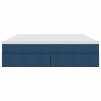 Letto con contenitore e materasso Blu 180 x 200 cm Poliestere | homemem39