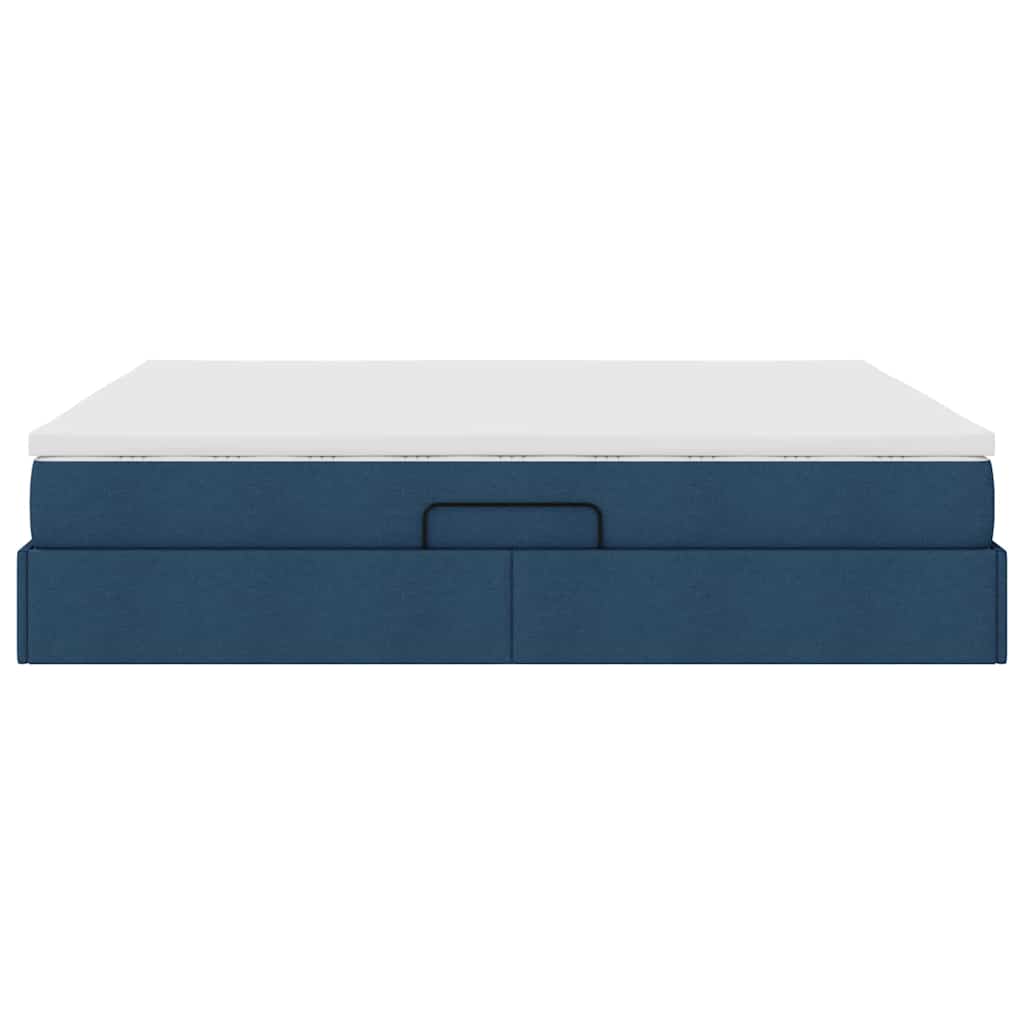 Letto con contenitore e materasso Blu 180 x 200 cm Poliestere | homemem39