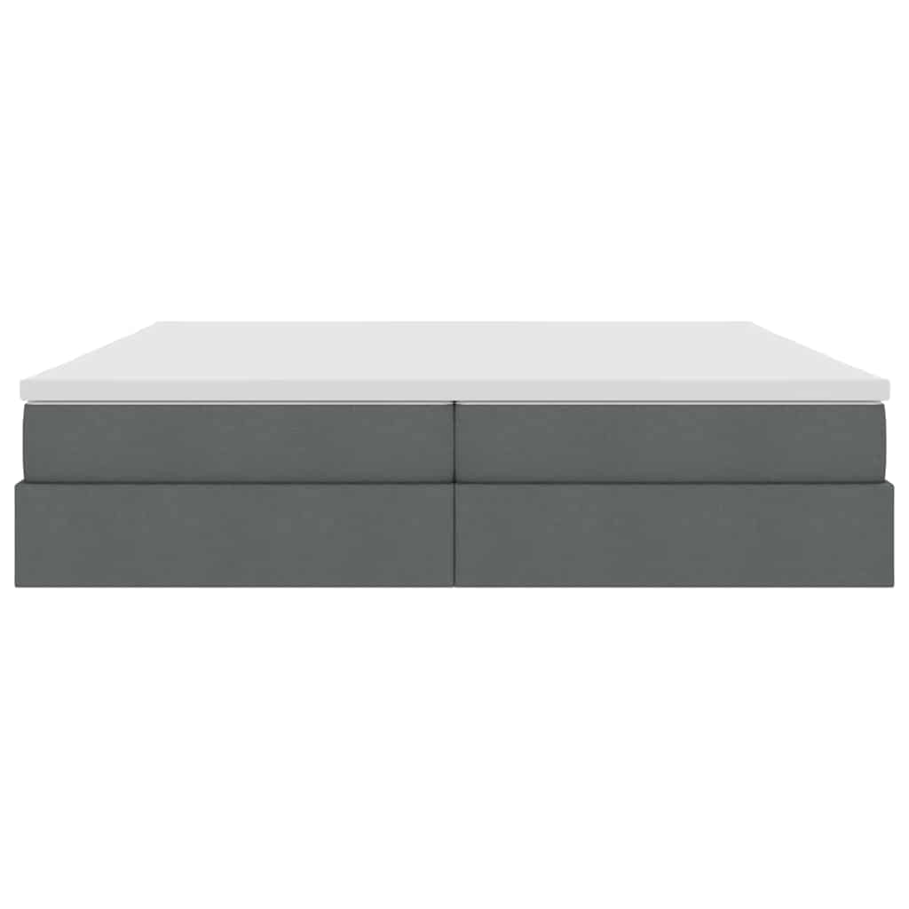 Letto con contenitore e materasso Grigio scuro 200 x 200 cm | homemem39